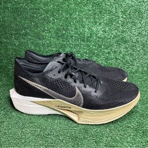 Nike ZoomX VaporFly Next% 3 Black Metallic Gold Grain Men's Size 13 - NEW
